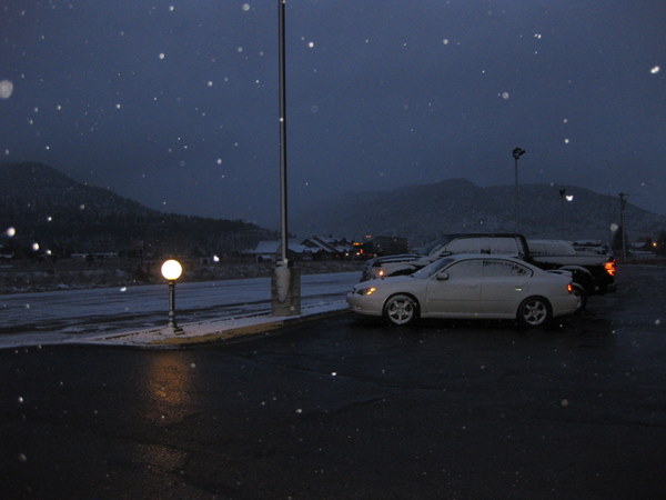 snow parking lot south fork